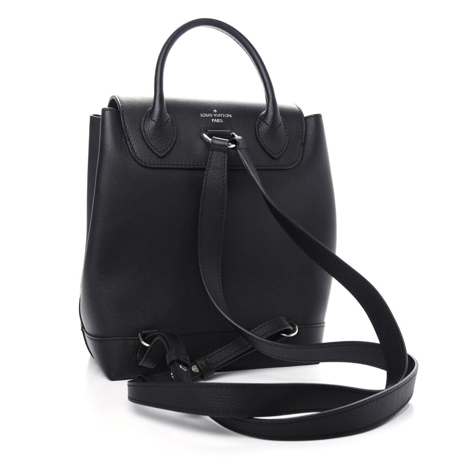 Louis Vuitton Calfskin Lockme Backpack Black 3 of 10