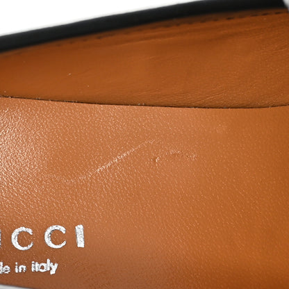 Gucci Cordovan Lux Womens Jeanne Platform Lug Sole 30/45mm Loafers 39 Black 10 of 12