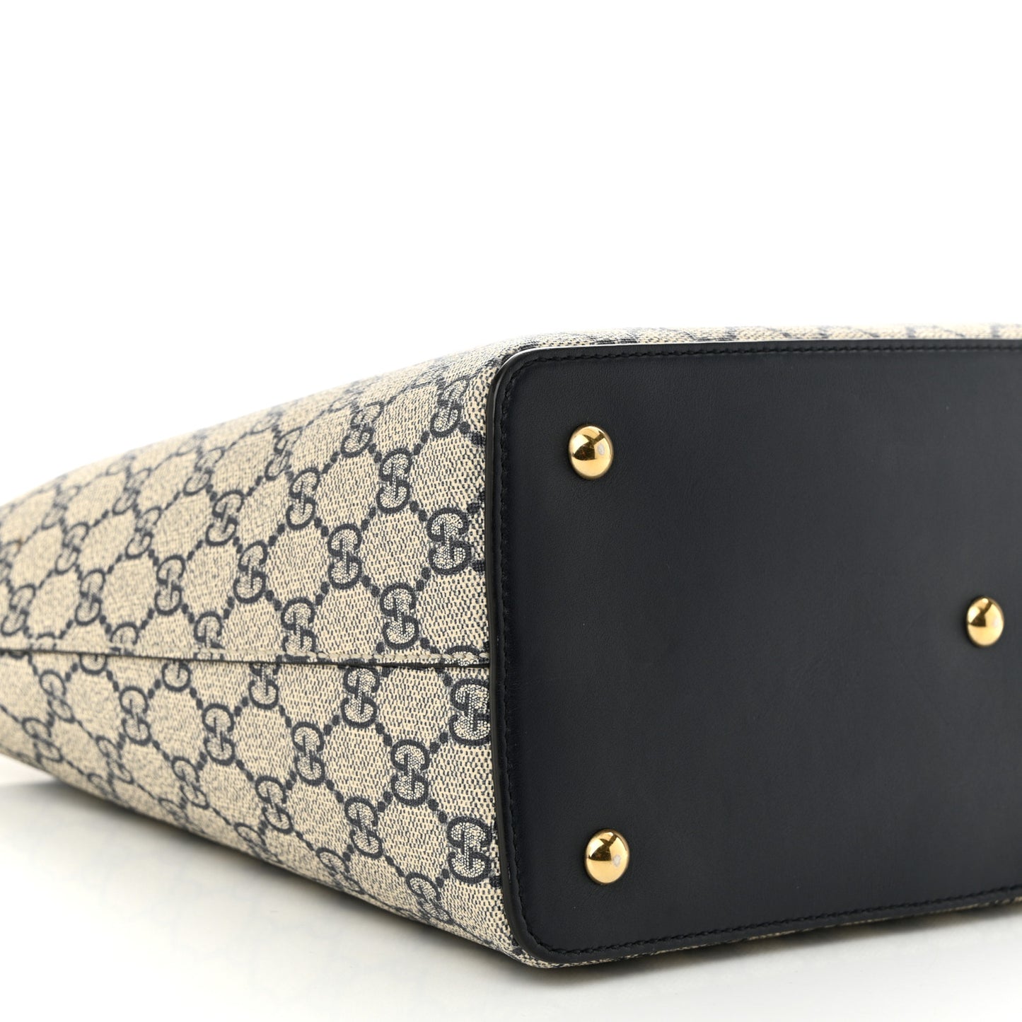 GG Supreme Monogram Linea A Foldover Tote Beige Blue