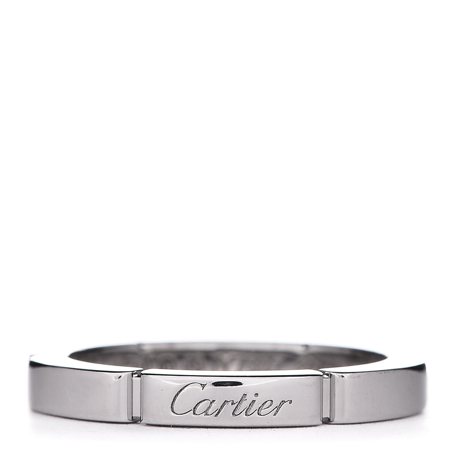 Cartier 18K White Gold 2.5mm Maillon Panthere Wedding Band Ring 49 4.75 1 of 5