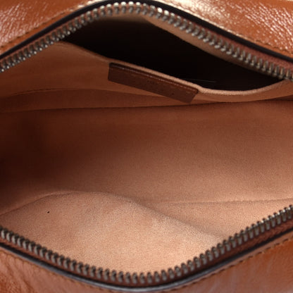Gucci Glazed Calfskin Matelasse Diagonal Small GG Marmont Chain Shoulder Bag Cuir 5 of 9