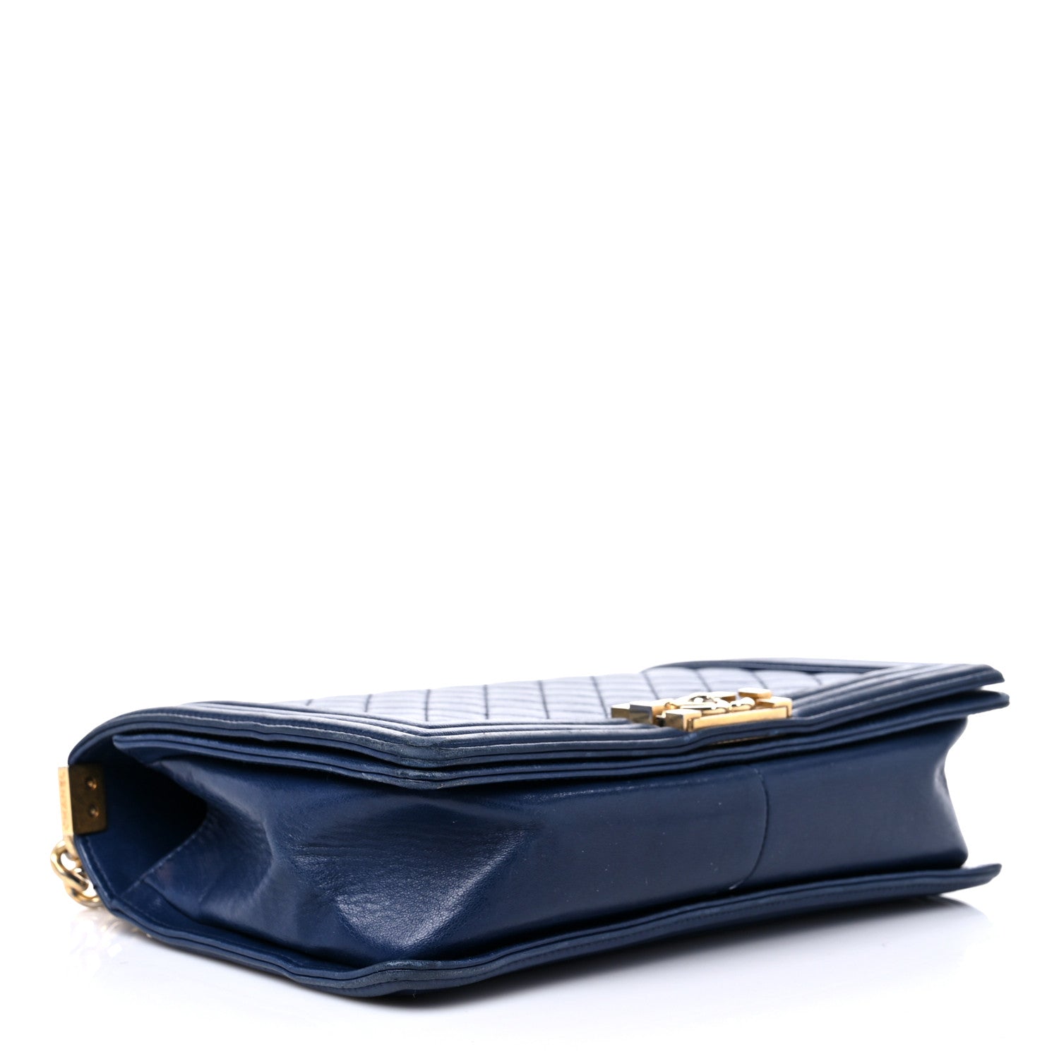 Chanel Lambskin Quilted New Medium Boy Flap Dark Blue 3 of 18
