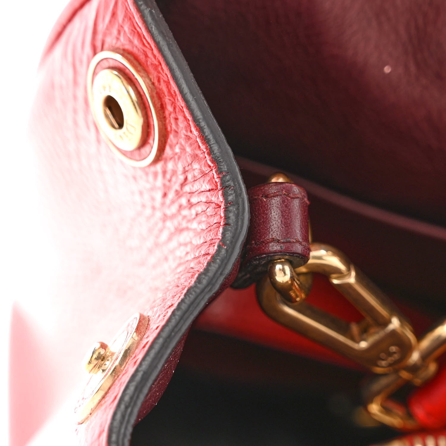 Christian Dior Calfskin Medium Diorissimo Tote Red 15 of 19