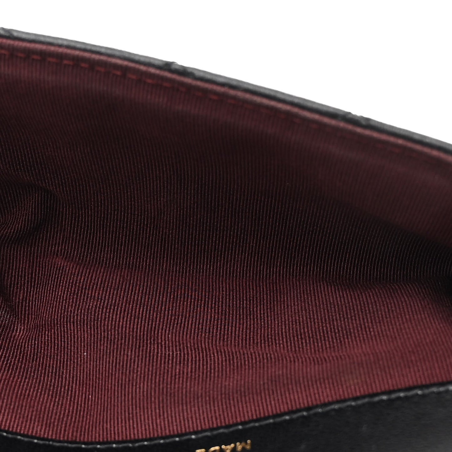 Lambskin Quilted Glasses Case With Chain Black