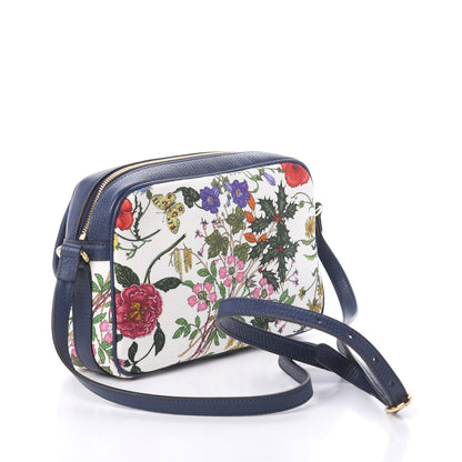 Gucci Canvas Flora Floral Shoulder Bag White Blue Agata Mulitcolor 2 of 7