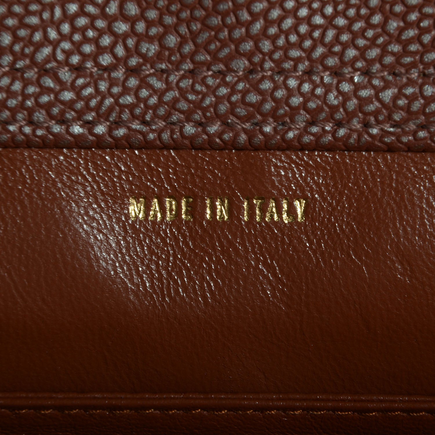 Chanel Metallic Caviar Quilted Shoulder Bag Brown 8 of 8