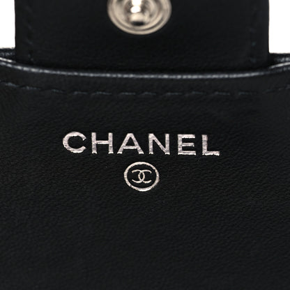 Chanel Lambskin Quilted Compact Flap Wallet So Black 7 of 10