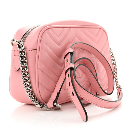 Gucci Calfskin Matelasse Small GG Marmont Chain Shoulder Bag Wild Rose 3 of 10