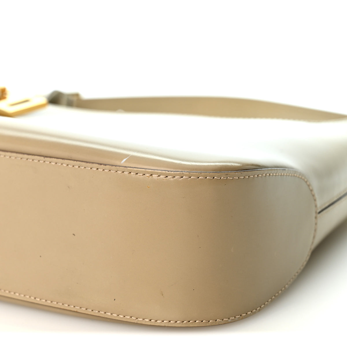 Salvatore Ferragamo Brushed Calfskin Gancini Hobo Beige 9 of 10