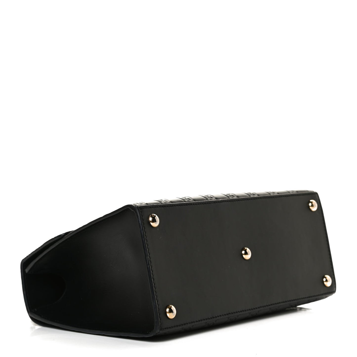 Guccissima Signature Small Padlock Top Handle Bag Black