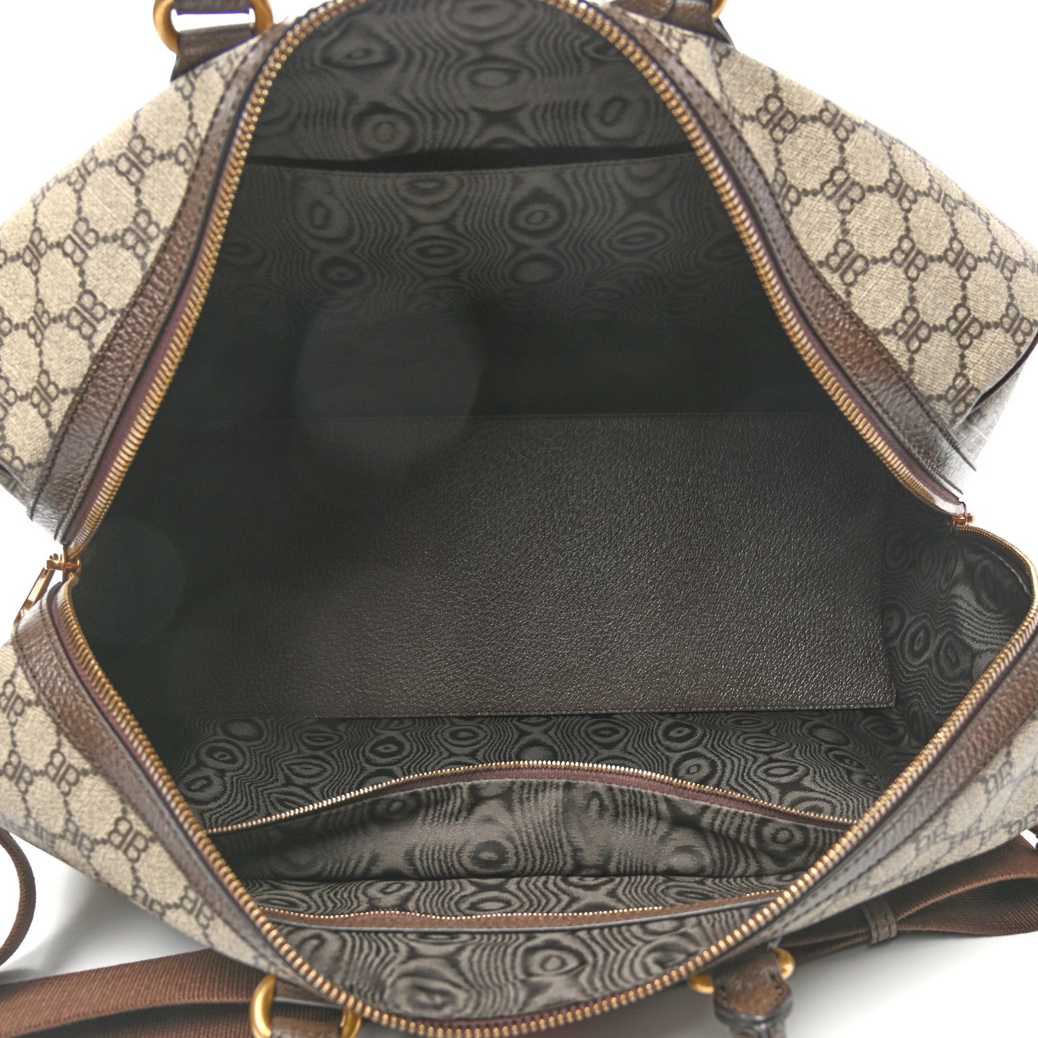 Gucci X BALENCIAGA BB Supreme Monogram Web Medium Ophidia Carry-On Duffle Bag Beige New Acero 4 of 6