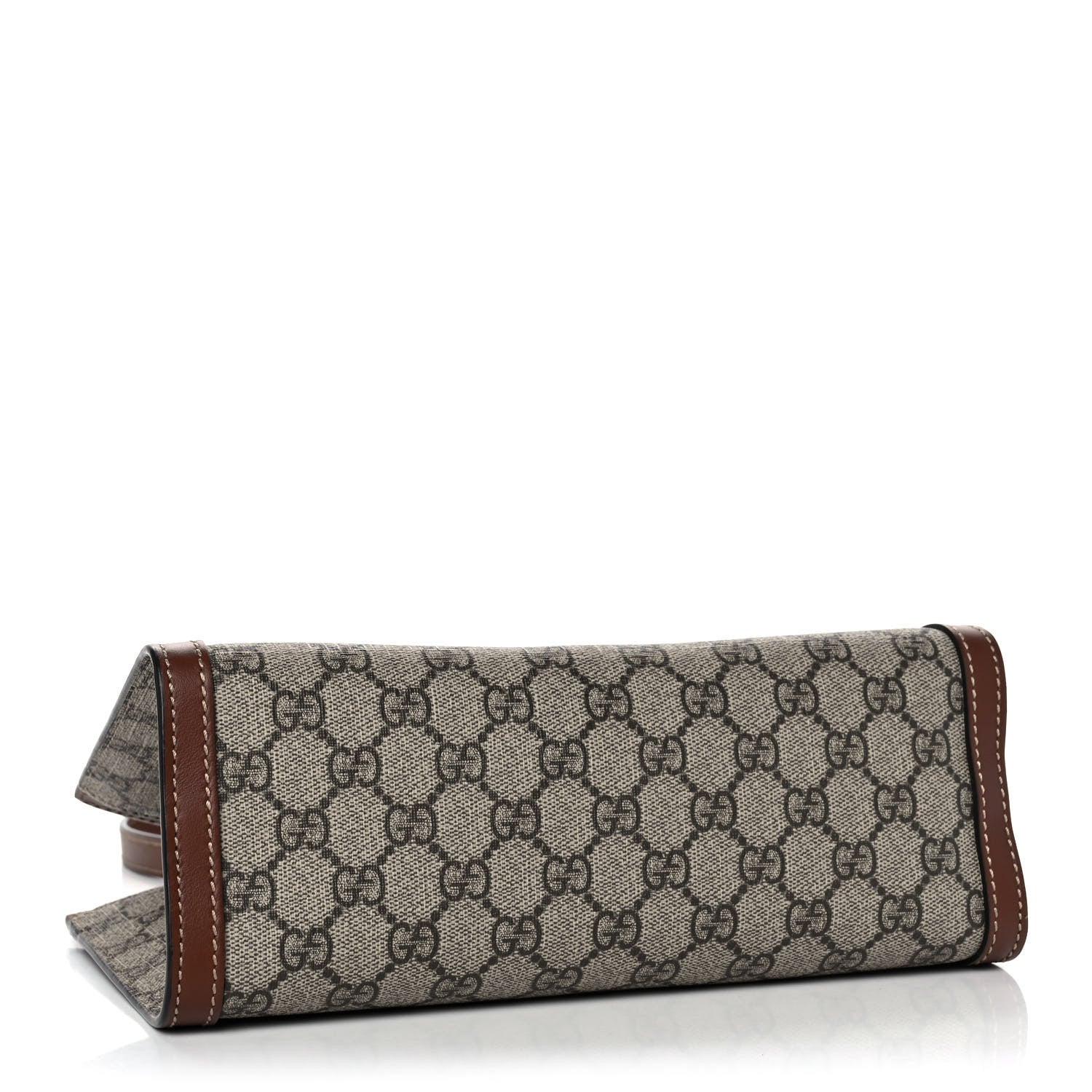 Gucci GG Supreme Monogram Calfskin Small Padlock Tote Beige Ebony Tuscany 4 of 12