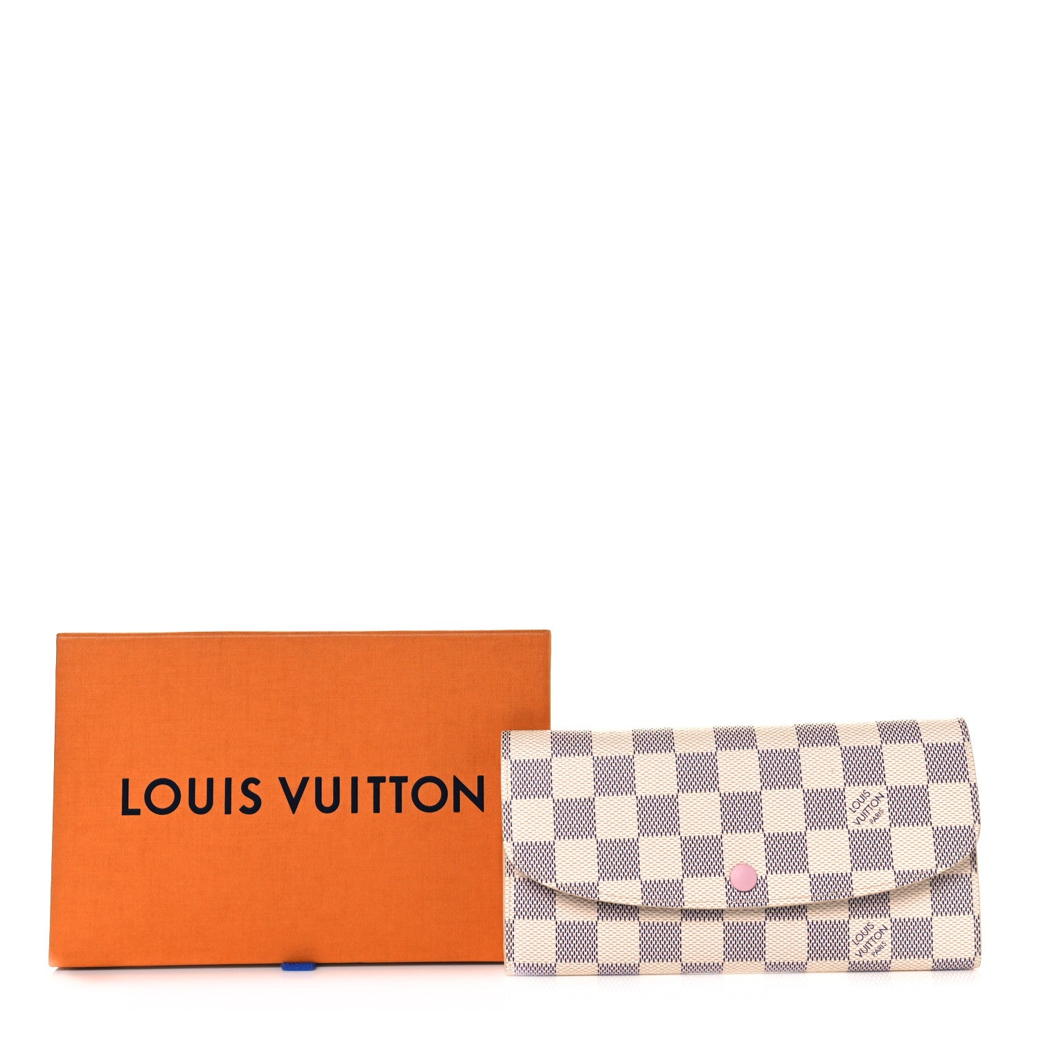 Louis Vuitton Damier Azur Emilie Wallet Rose Ballerine 8 of 8