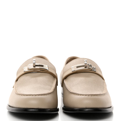 Hermes Epsom Womens Destin Loafer 36.5 Blanc Gomme 2 of 12