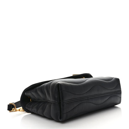 Louis Vuitton Calfskin LV New Wave Chain Bag Black 4 of 12