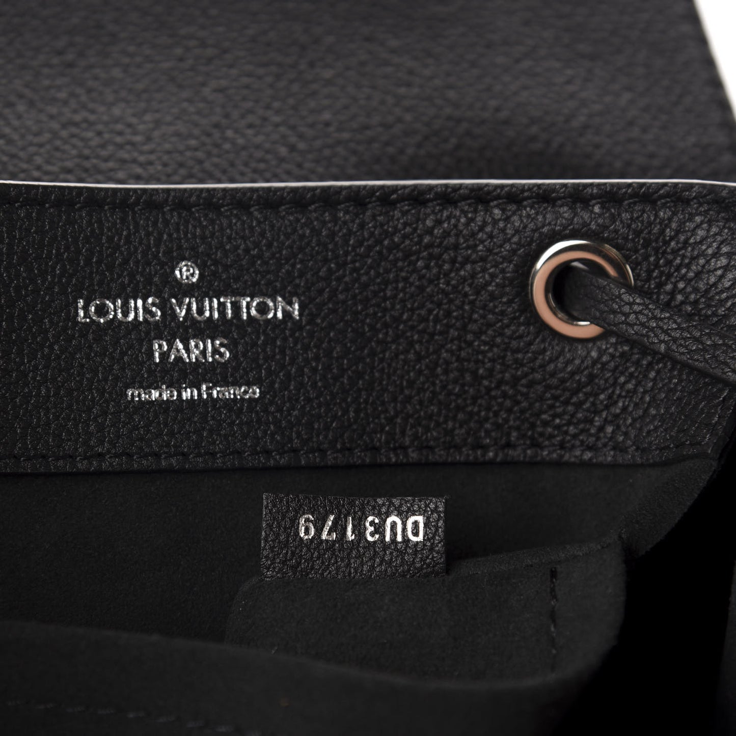 Calfskin Lockme Backpack Black