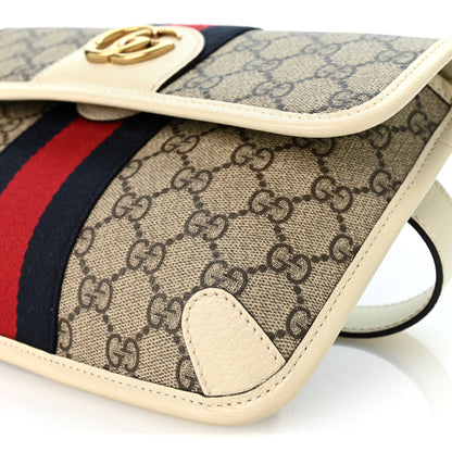 Gucci GG Supreme Monogram Web Small Ophidia Belt Bag 110 44 Beige Ebony White 9 of 9