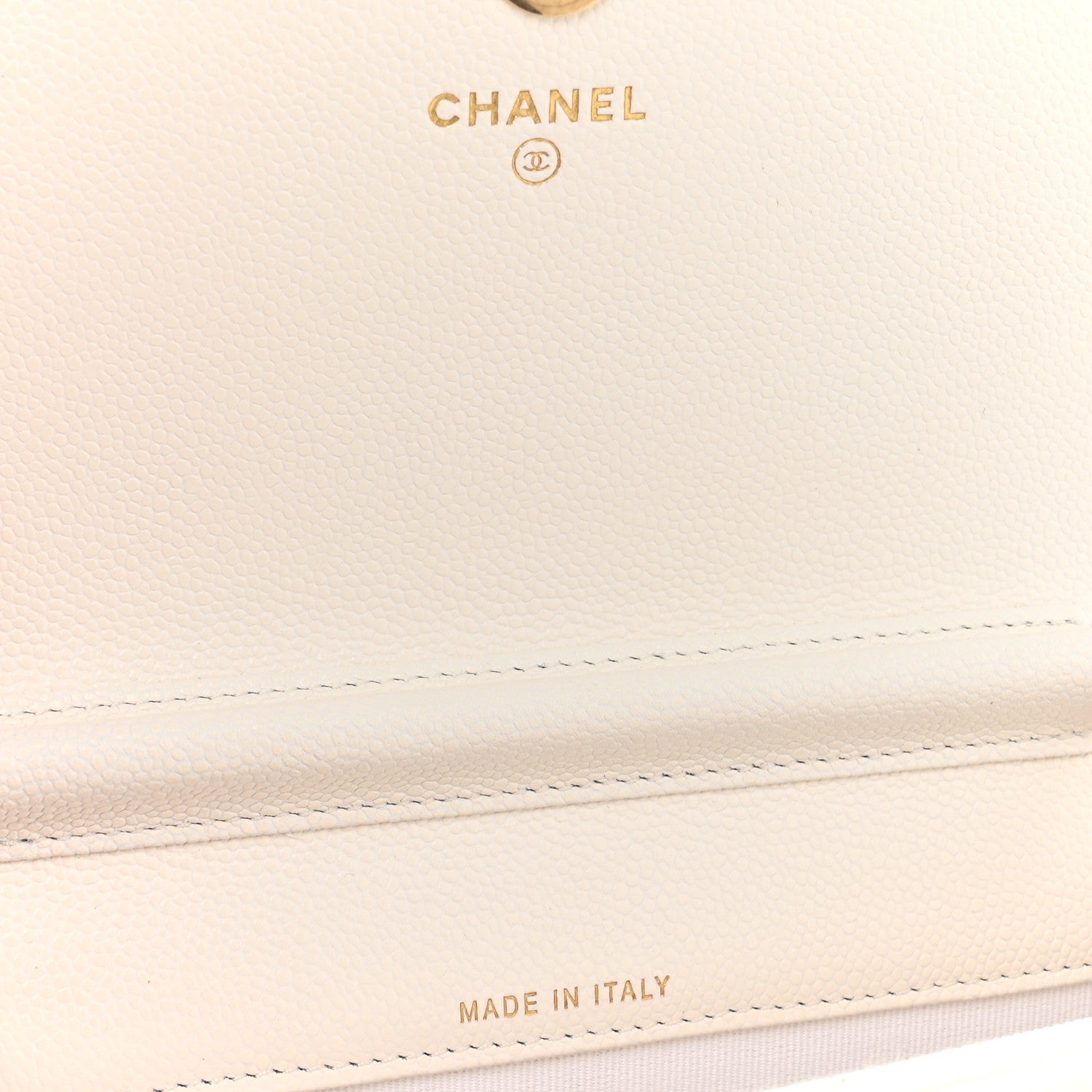 Chanel Caviar Quilted Square Wallet On Chain WOC White 6 of 14