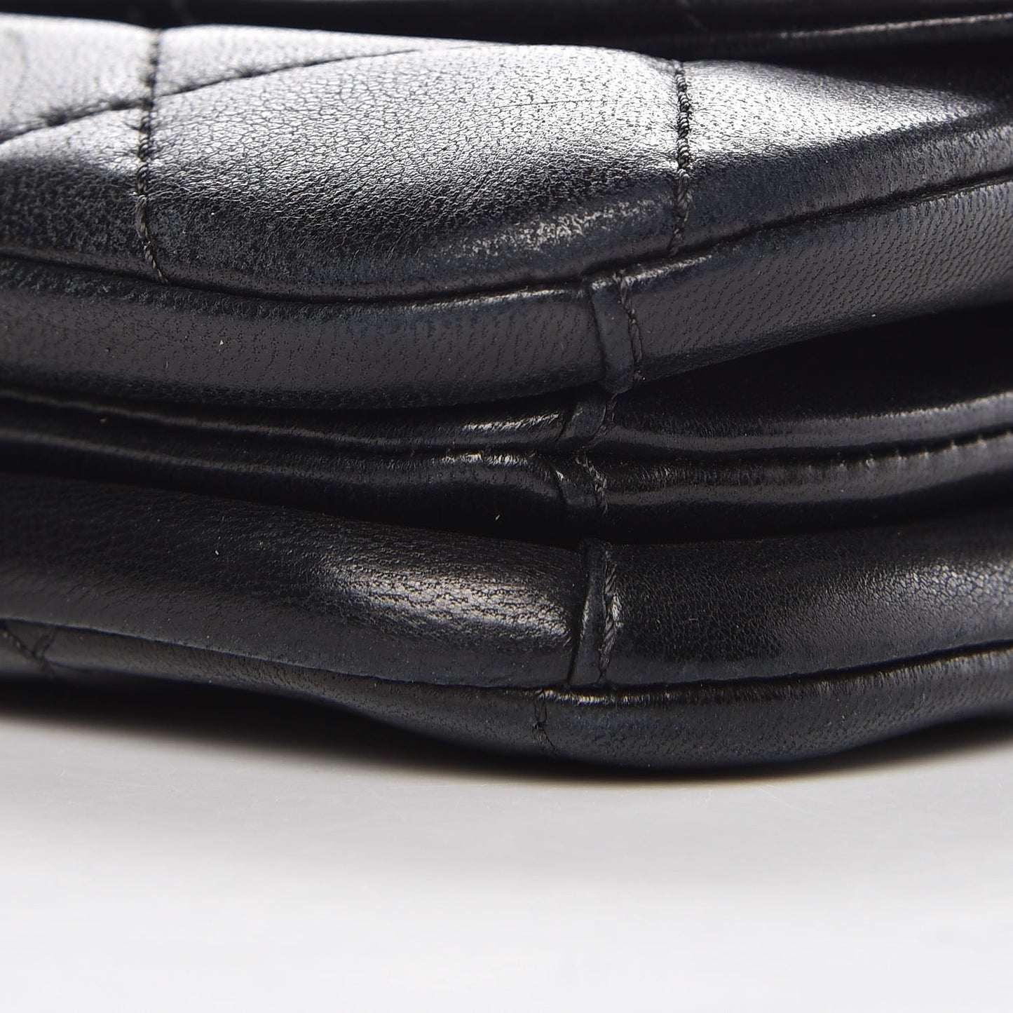 Lambskin Quilted Boy Accordion Flap Bag Black