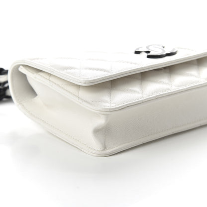 Chanel Caviar Quilted My Everything Wallet On Chain WOC White 6 of 11