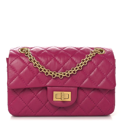 Chanel Aged Calfskin Quilted 2.55 Reissue Mini Flap Fuchsia 1 of 10
