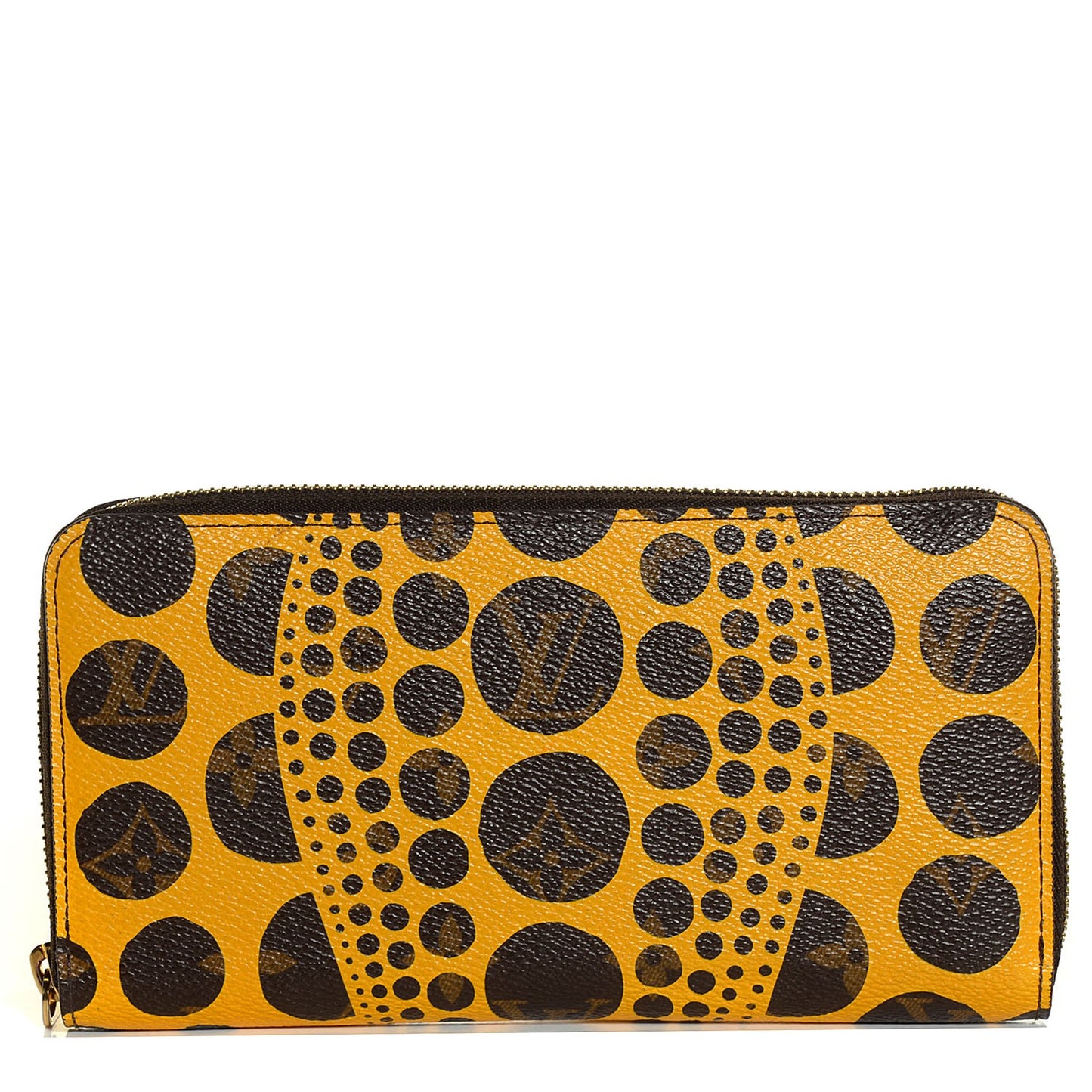 Monogram Kusama Pumpkin Dots Zippy Wallet Yellow