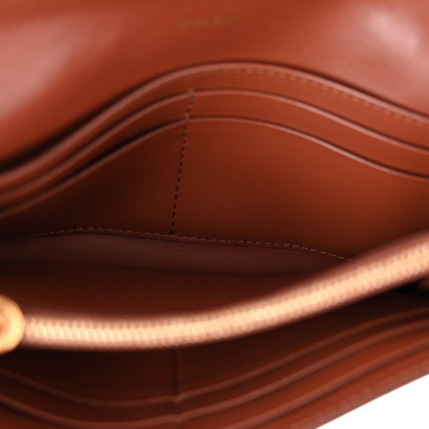 Vintage Check Grain Calfskin Halton Wallet Tan