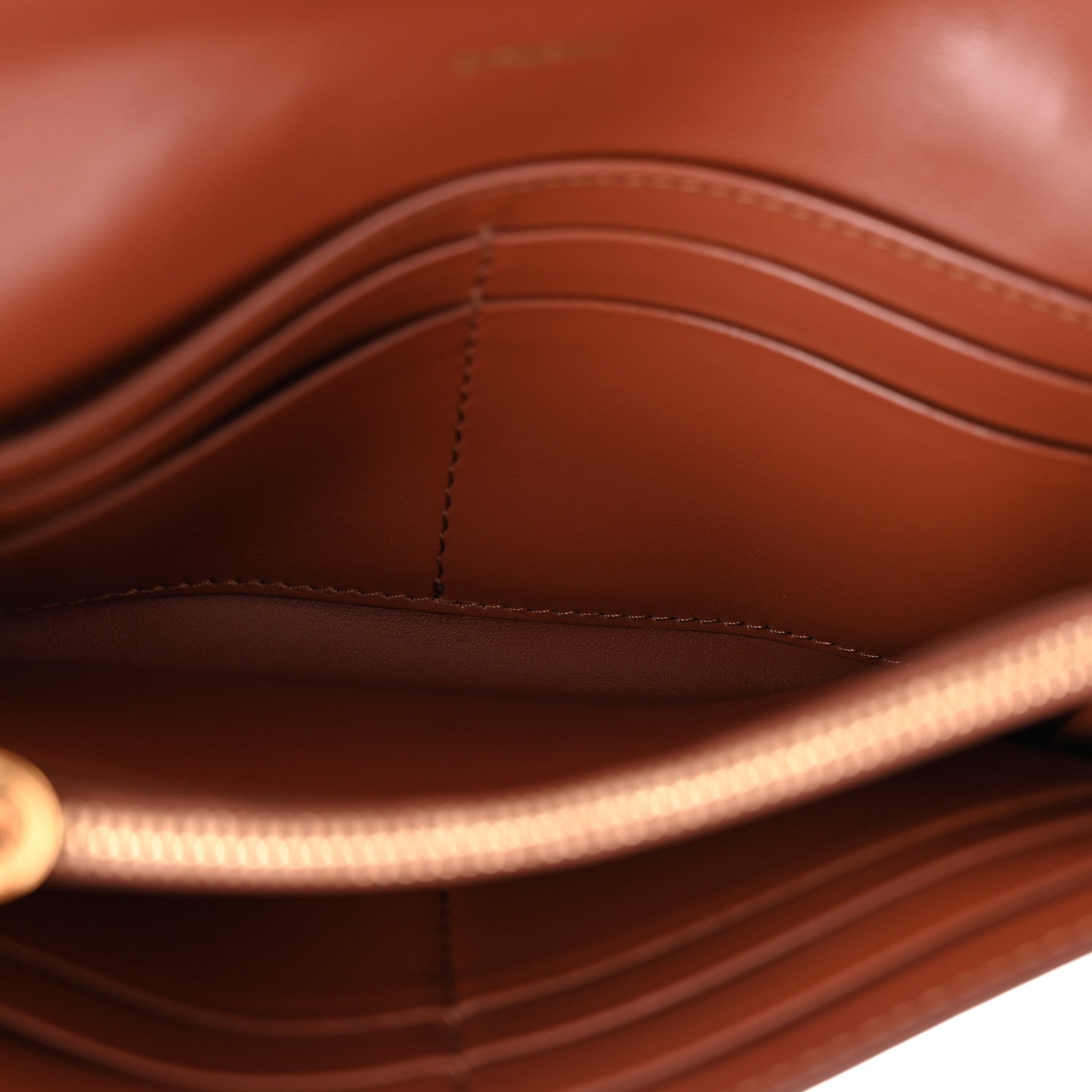 Burberry Vintage Check Grain Calfskin Halton Wallet Tan 5 of 9