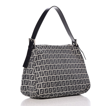 Fendi Zucchino Mama Baguette Navy 3 of 8