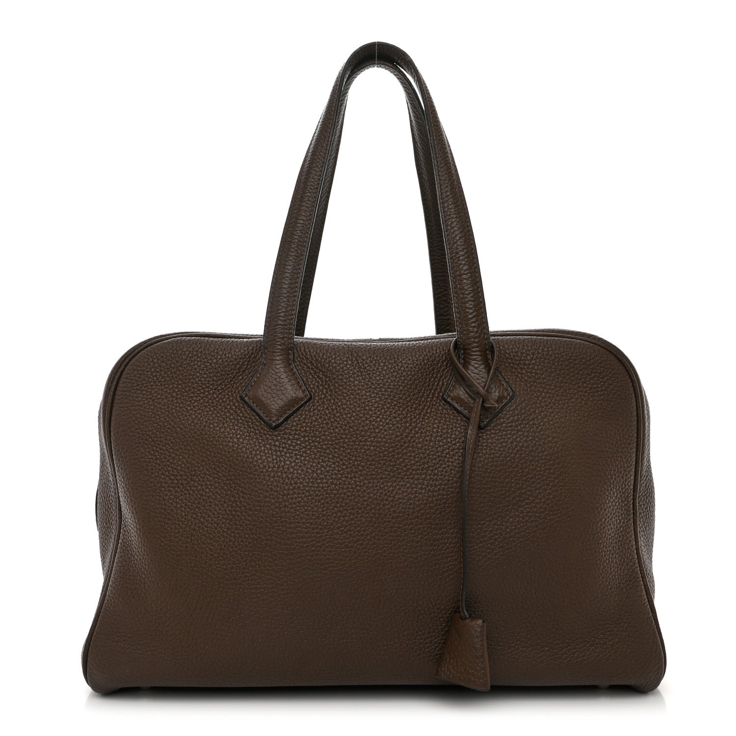 Hermes Taurillon Clemence Victoria II 35 Chocolate 1 of 10