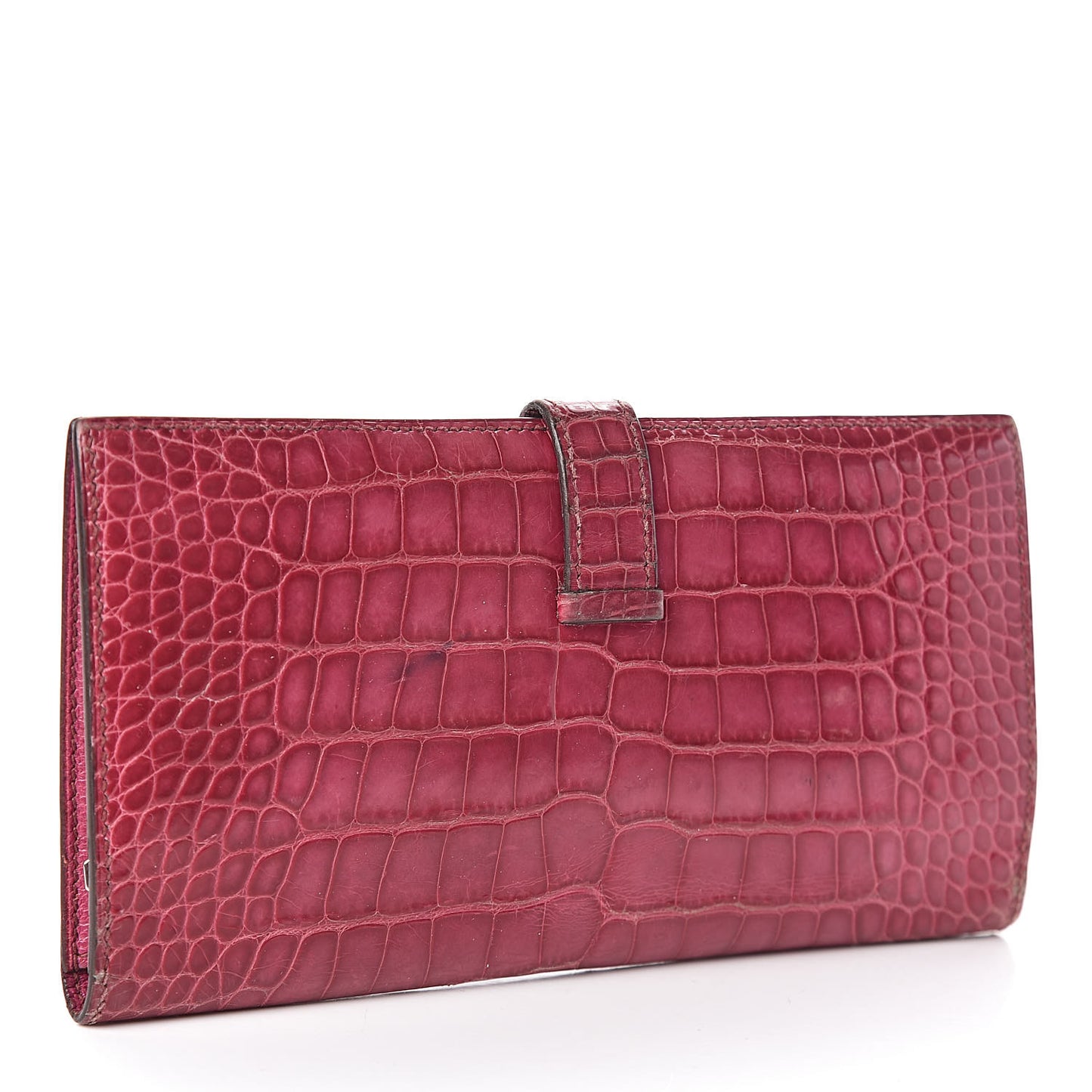 Shiny Alligator Bearn Wallet Fuchsia