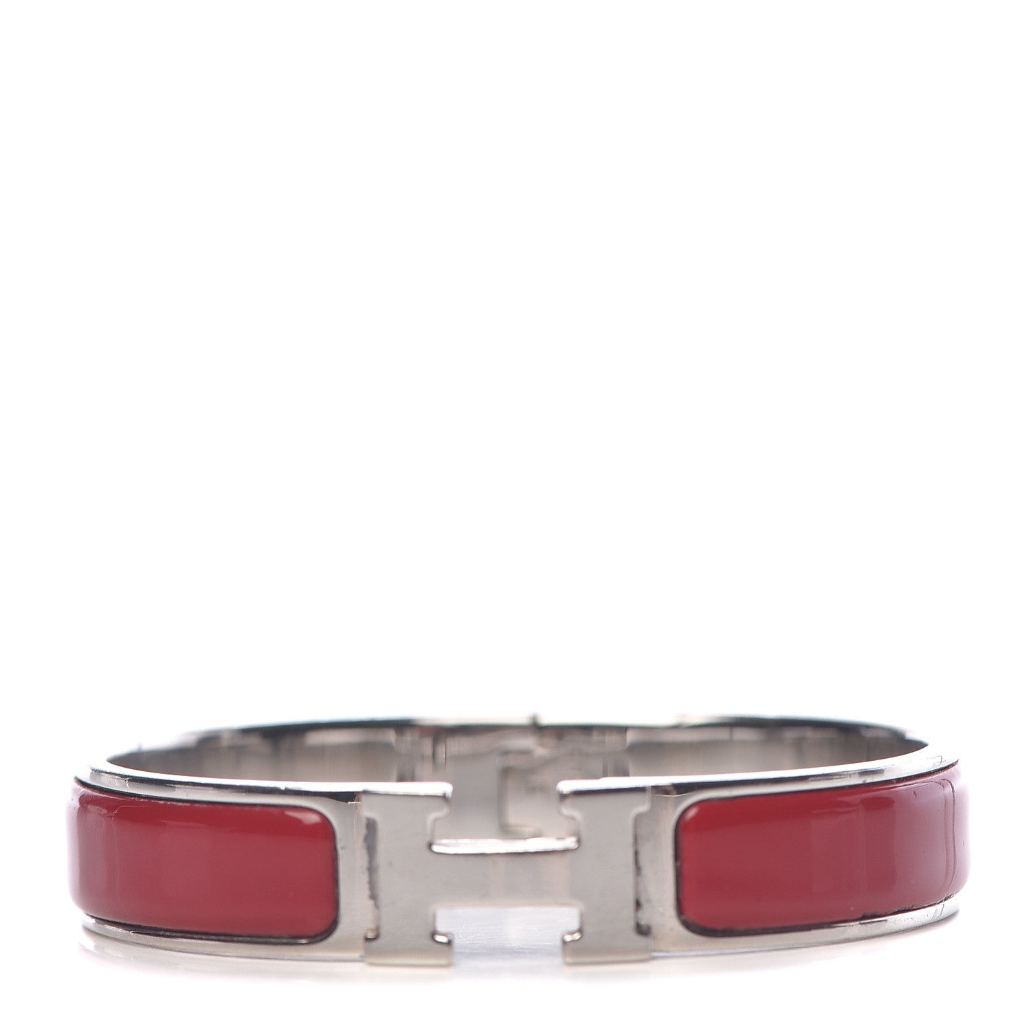 Hermes Enamel Narrow Clic Clac H Bracelet PM Red 1 of 5