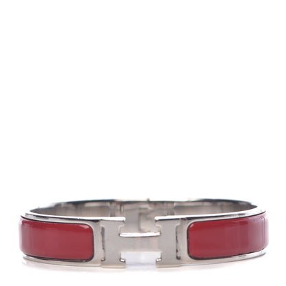 Hermes Enamel Narrow Clic Clac H Bracelet PM Red 1 of 5
