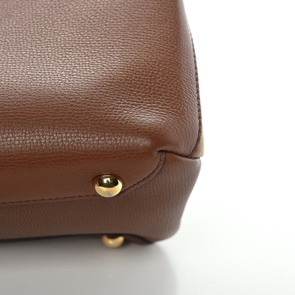 Burberry Grainy Calfskin House Check Medium Banner Tote Tan 10 of 11