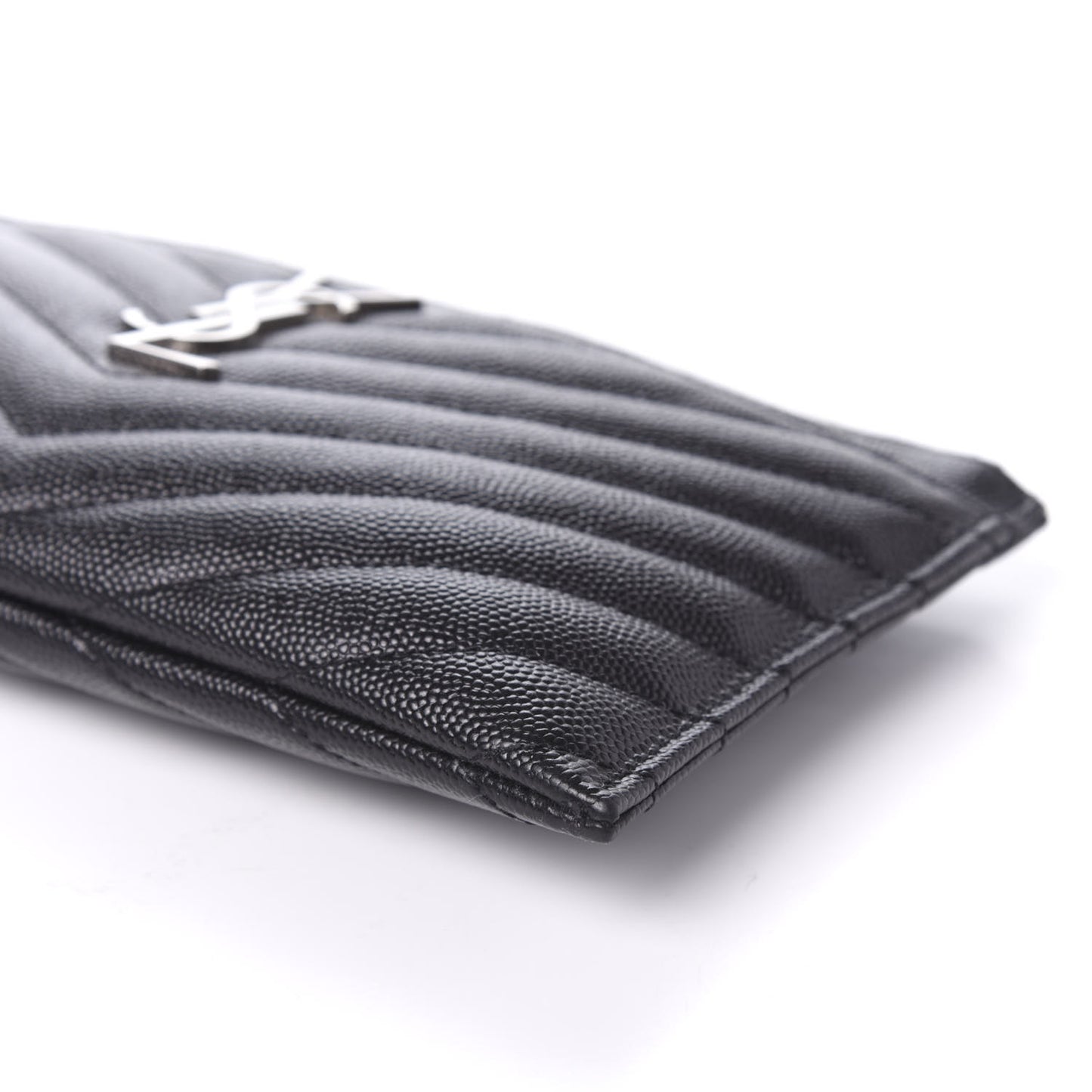 Grain De Poudre Chevron Monogram Bill Pouch Black