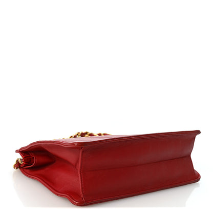 Chanel Lambskin Chevron Small Shoulder Bag Red 4 of 10