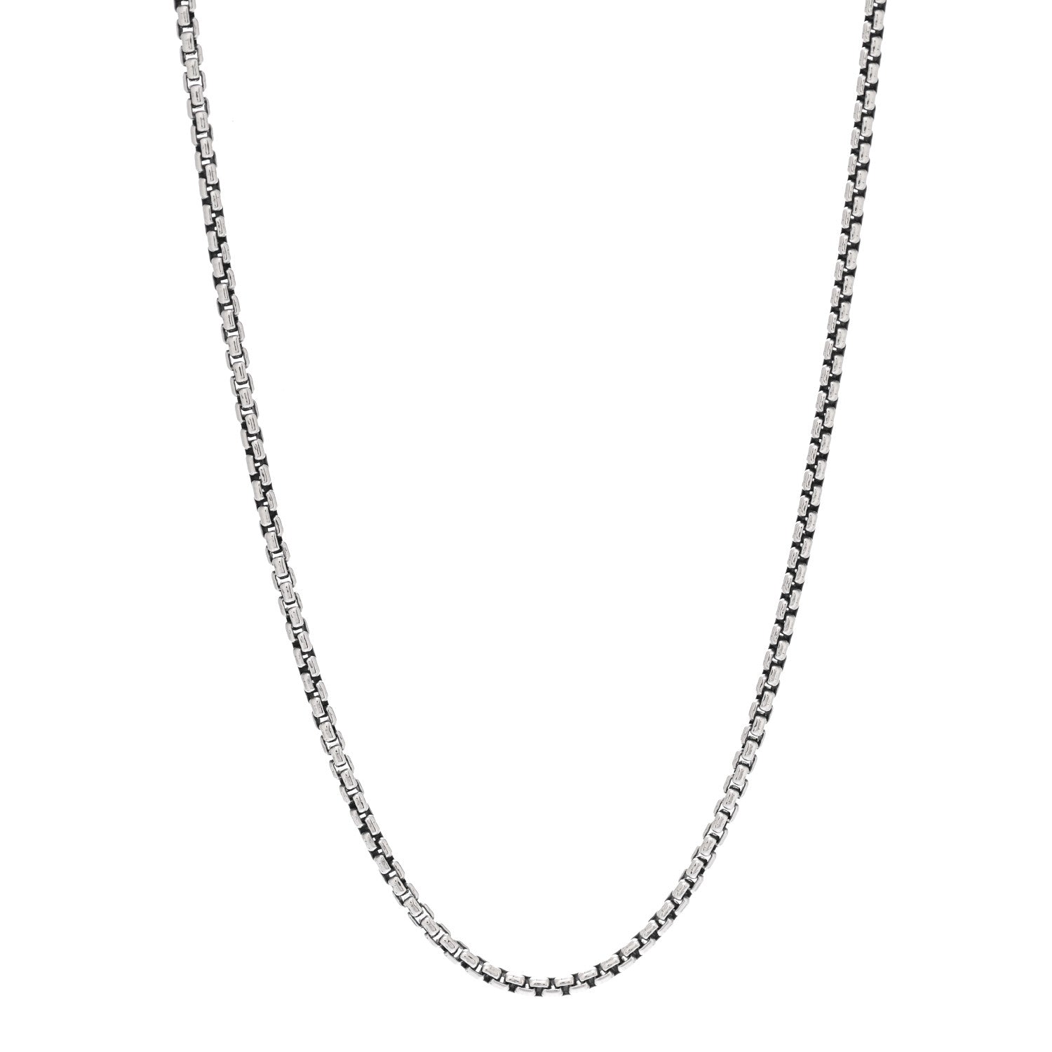 David Yurman Sterling Silver 2.7mm Small Box Chain Necklace 22" 1 of 5