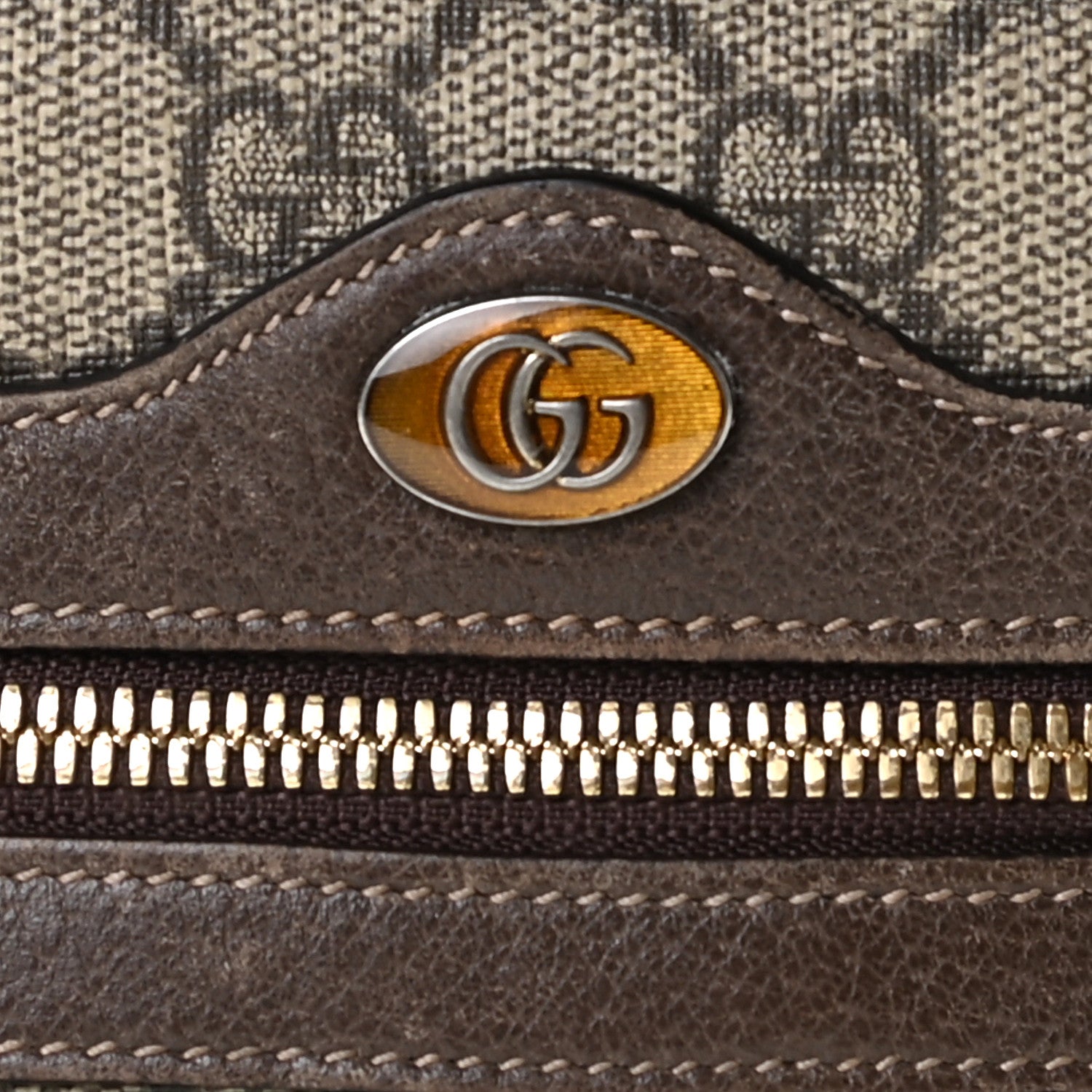 Gucci GG Supreme Monogram Web Small Ophidia Belt Bag 95 38 Dark Brown 8 of 14