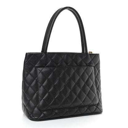 Chanel Caviar Quilted Medallion Tote Black 3 of 11