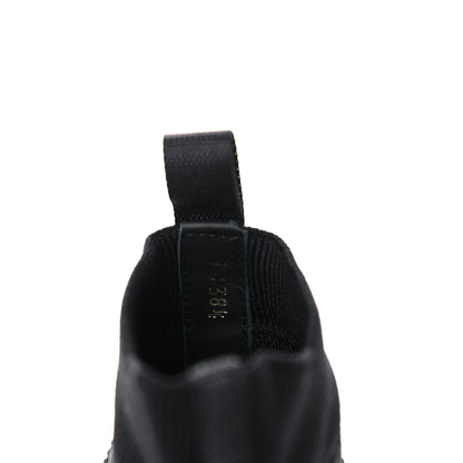Christian Dior Technical Canvas Mesh Calfskin Womens Oblique Walk'n Dior High Top Sneakers 38.5 Black Blue 7 of 9