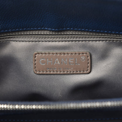 Chanel Caviar Quilted Grand Shopping Tote GST Dark Navy Blue 6 of 13