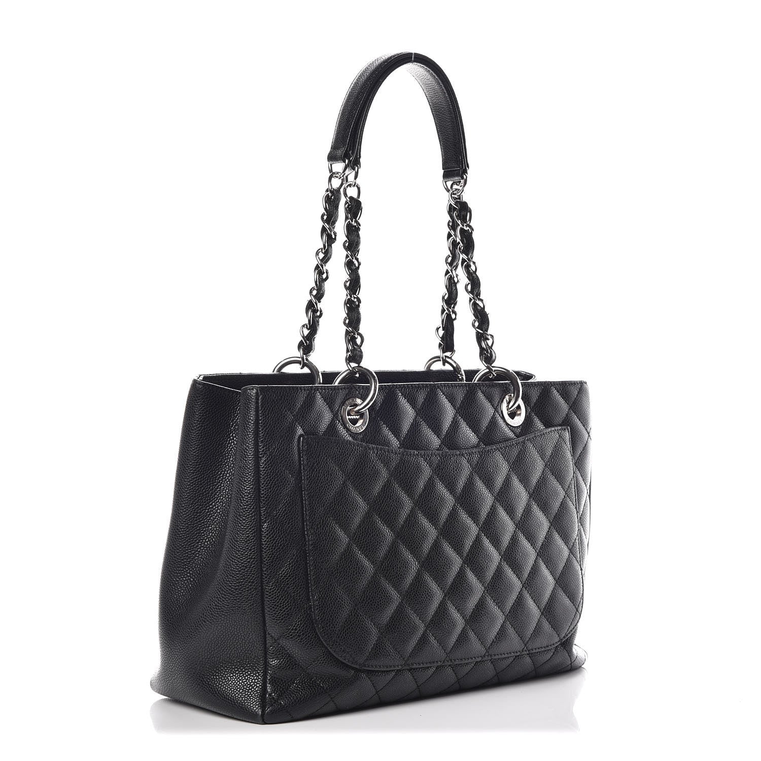 Chanel Caviar Quilted Grand Shopping Tote GST Black 3 of 11