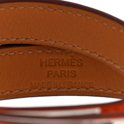 Hermes Swift Kelly Double Tour Bracelet T2 Orange Minium 4 of 6