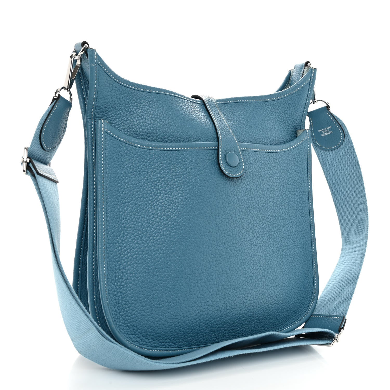 Hermes Taurillon Clemence Evelyne III PM Blue Jean 3 of 11