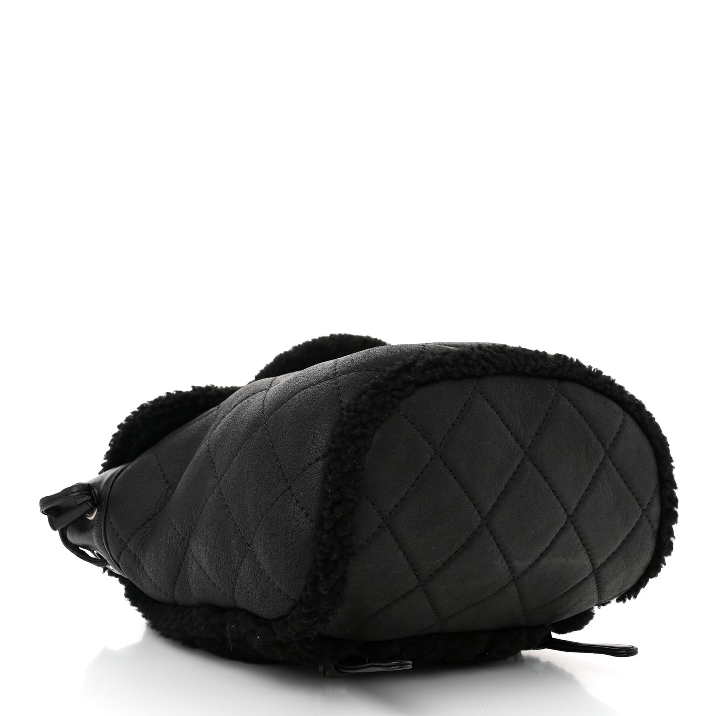 Lambskin Shearling Coco Neige Backpack Black