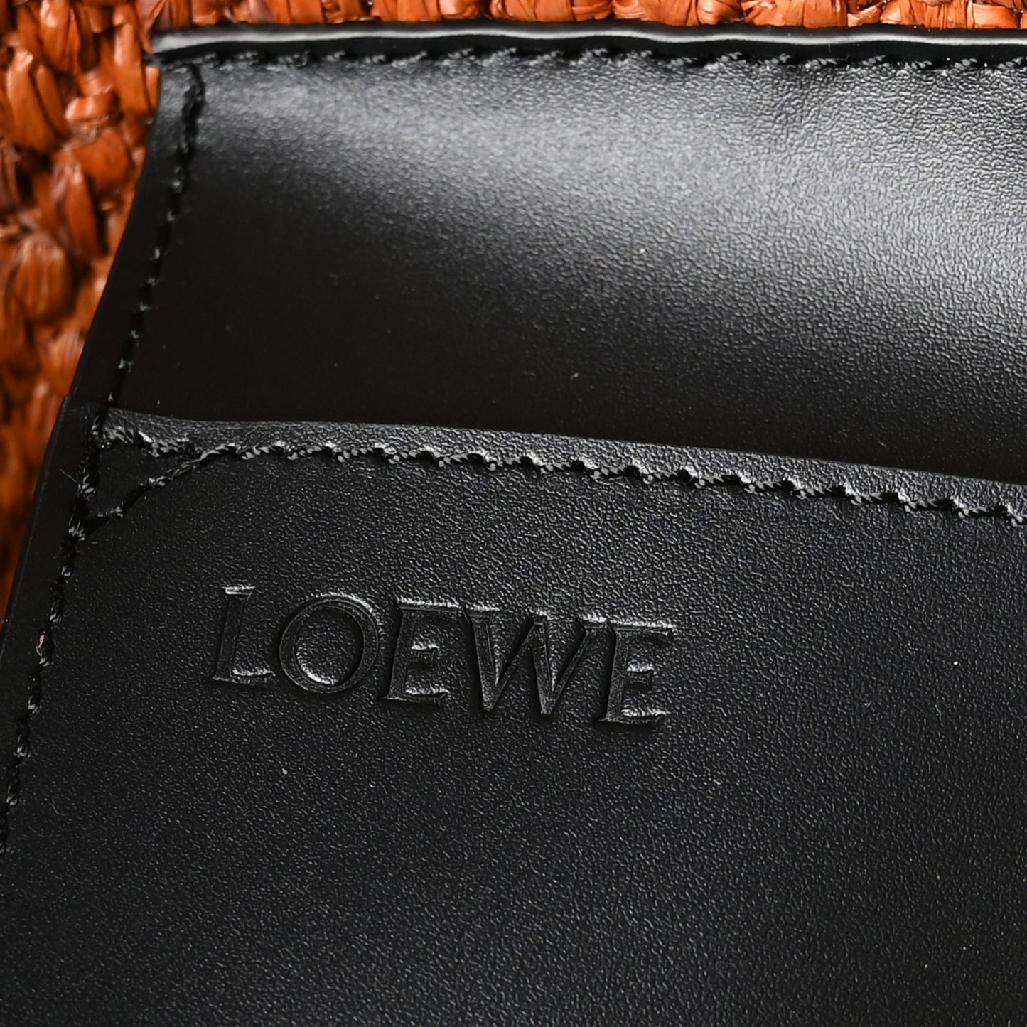X PAULA'S IBIZA Raffia Large Font Tote Honey Black