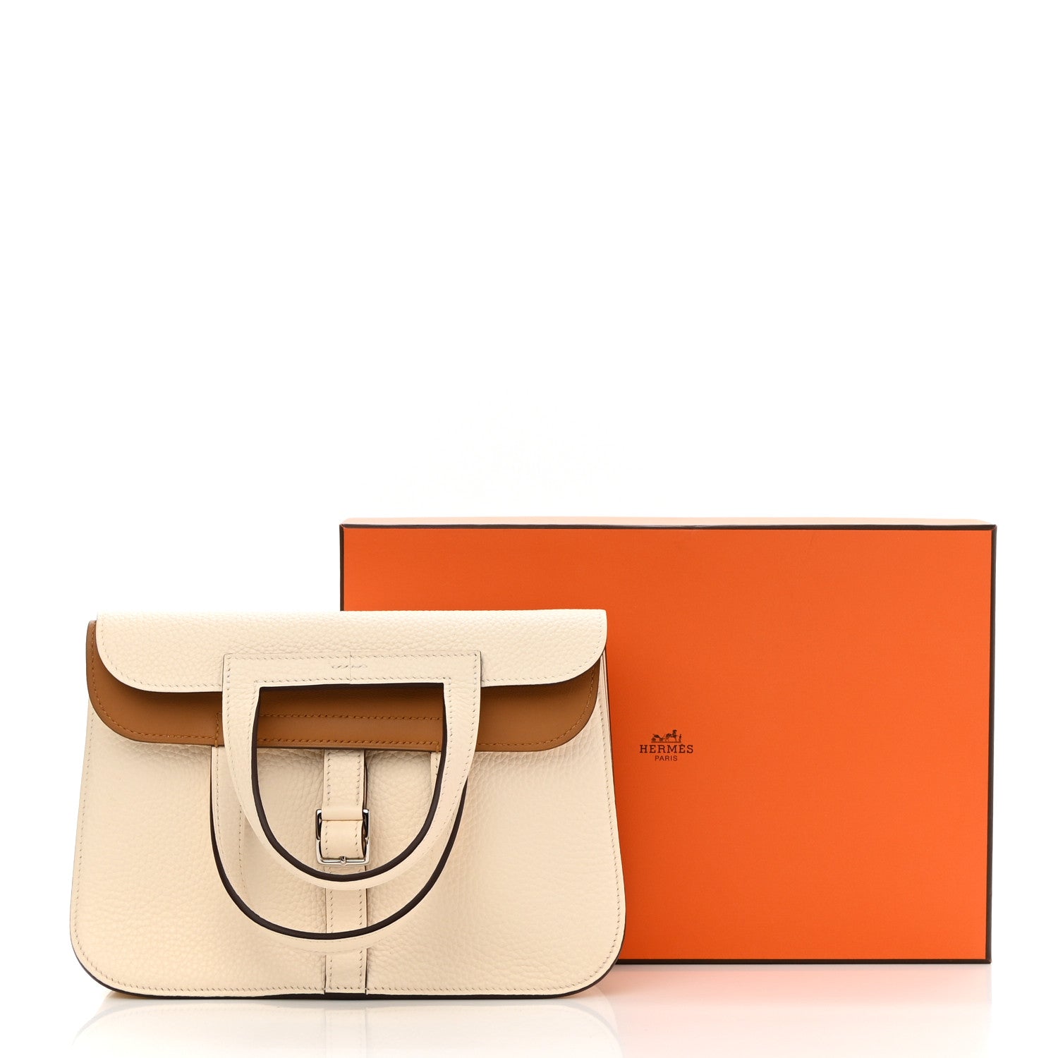Hermes Taurillon Clemence Verso Halzan 25 Nata Sesame 12 of 12