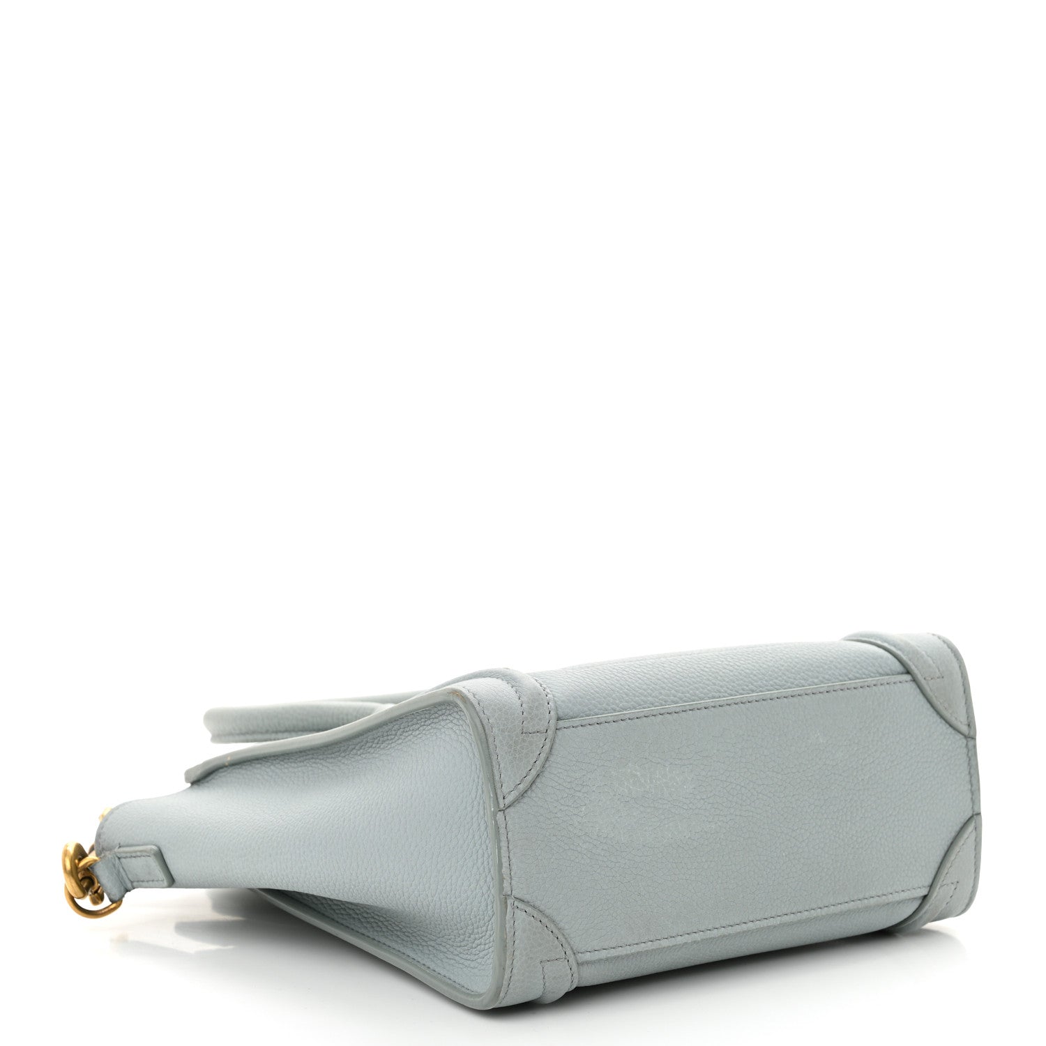 Celine Drummed Calfskin Nano Luggage Almond 4 of 17