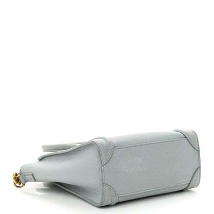 Celine Drummed Calfskin Nano Luggage Almond 4 of 17