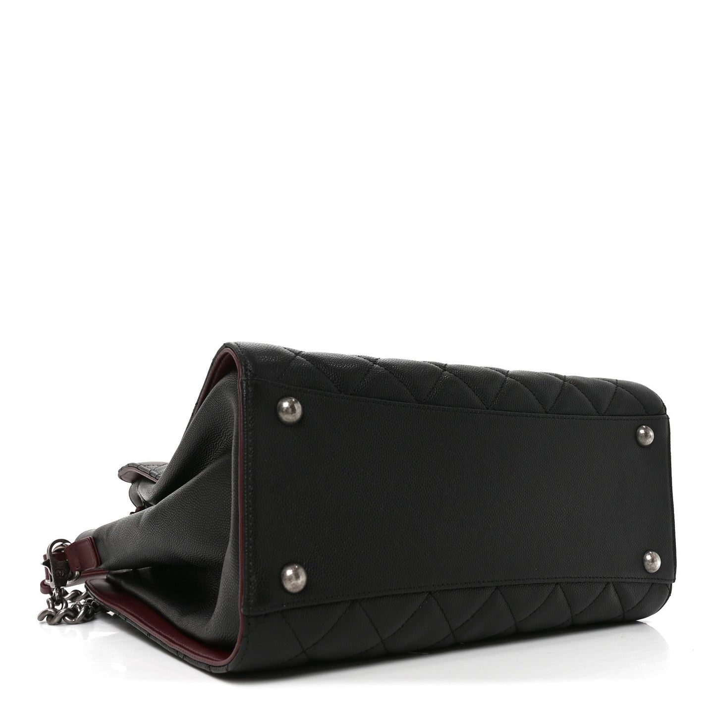 Caviar Quilted Medium CC Bucket Bag Black